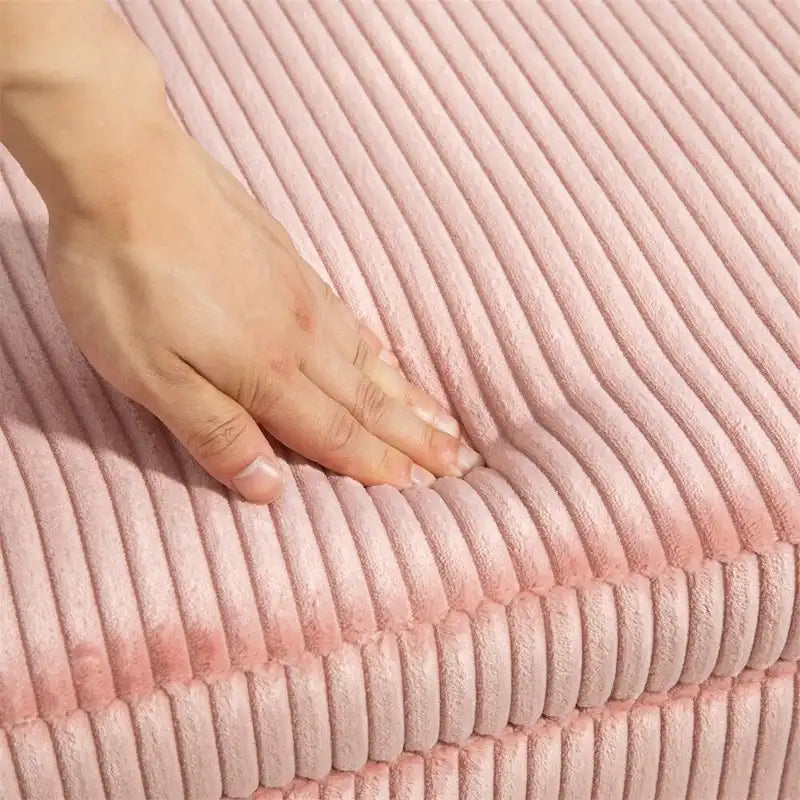 Pouffre de rangement, Banc de bout de lit de chambre à coucher, Pouffre de rangement rembourré en tissu