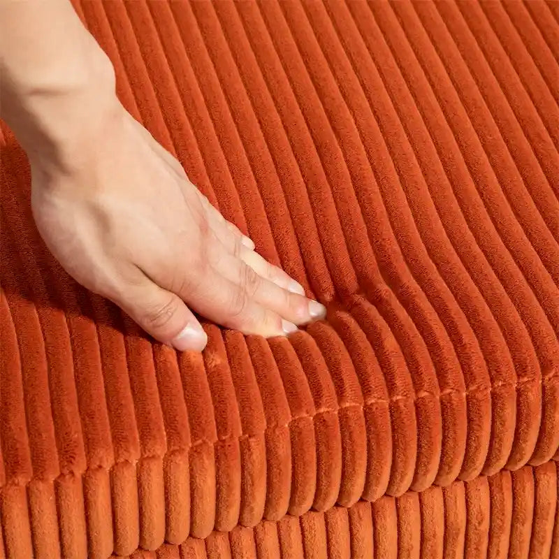 Pouffre de rangement, Banc de bout de lit de chambre à coucher, Pouffre de rangement rembourré en tissu