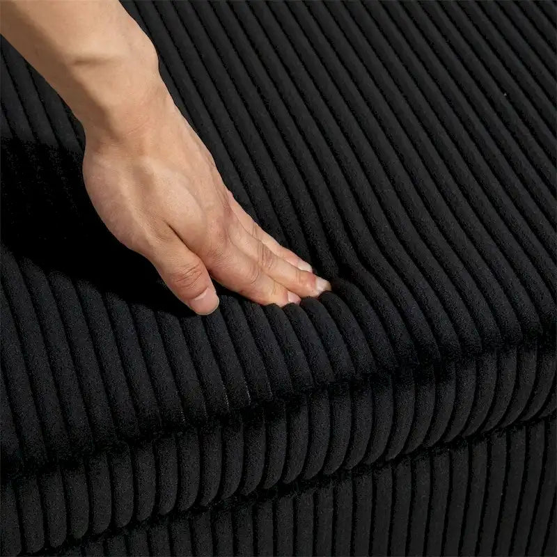 Pouffre de rangement, Banc de bout de lit de chambre à coucher, Pouffre de rangement rembourré en tissu