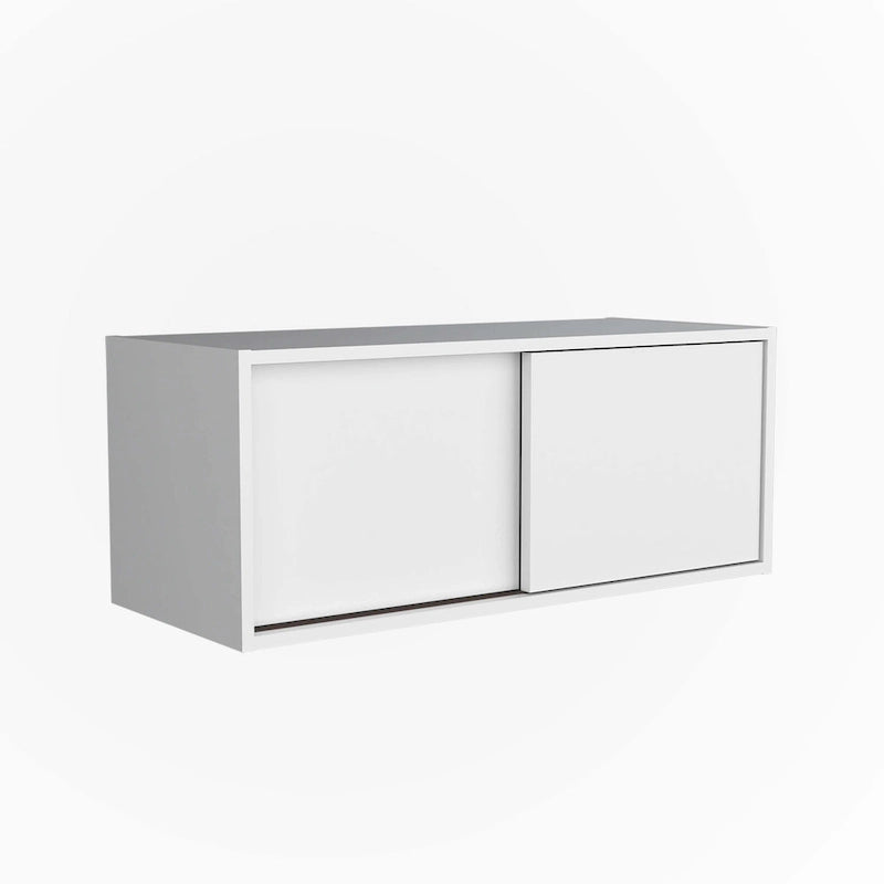 Meuble bas suspendu avec porte coulissante