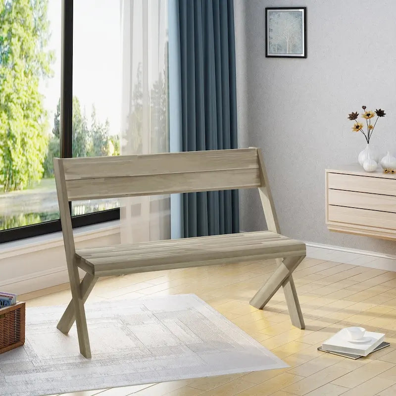 Esmeralda Farmhouse Acacia Wood Bench by Christopher Knight Home
