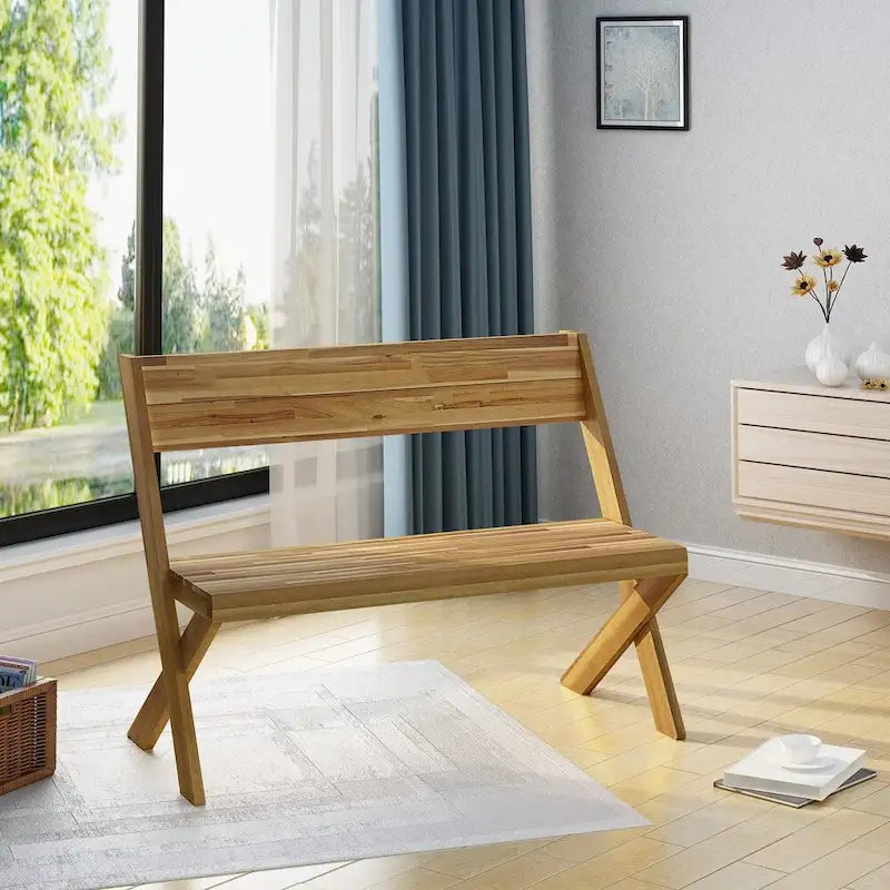 Banc en bois d'acacia
