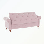 Banc de rangement capitonné avec accoudoirs roulés Repose-pieds de chambre à coucher