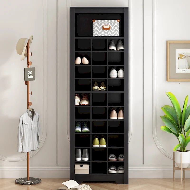 Meuble haut autonome et moderne avec 30 casiers à chaussures