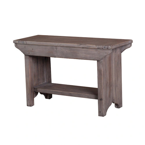 Petit banc large de 31 po, marron clair