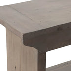 Petit banc large de 31 po, marron clair