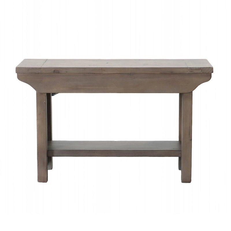 Petit banc large de 31 po, marron clair