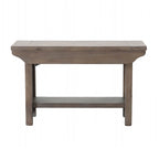 Petit banc large de 31 po, marron clair