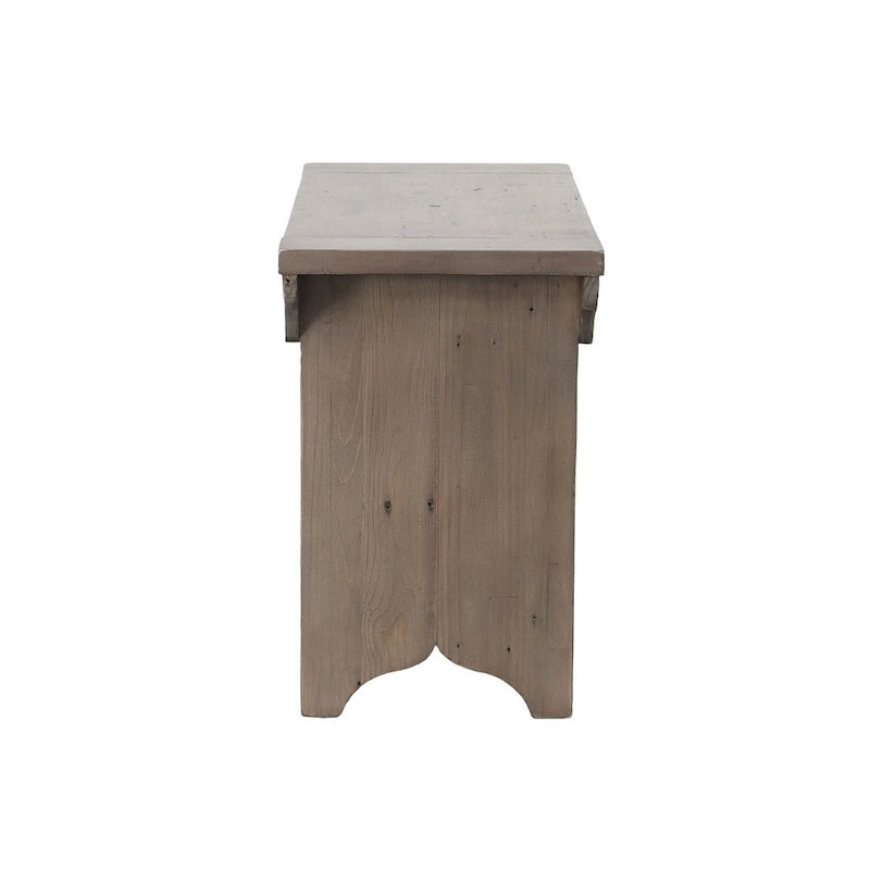 Petit banc large de 31 po, marron clair