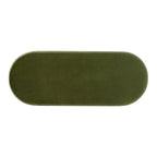 Banc de rangement ovale matelassé en fausse peau de mouton bouclée 49 po