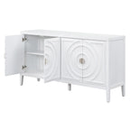 Buffet bas avec poignée de porte en métal