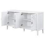 Buffet bas avec poignée de porte en métal