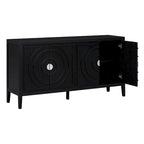 Buffet bas avec poignée de porte en métal