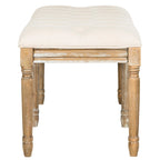 Banquette en bois capitonnée style bistrot français - 120,1 x 44,5 x 48,3 cm - 120 cm de large x 46 cm de profondeur x 48 cm de haut
