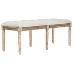 Banquette en bois capitonnée style bistrot français - 120,1 x 44,5 x 48,3 cm - 120 cm de large x 46 cm de profondeur x 48 cm de haut