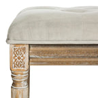 Banquette en bois capitonnée style bistrot français - 120,1 x 44,5 x 48,3 cm - 120 cm de large x 46 cm de profondeur x 48 cm de haut