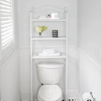 Étagère de rangement de salle de bain 3 niveaux en métal à placer au-dessus des toilettes Household Essentials - 11,6L x 23,5W x 65,5H