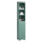 Armoire de salle de bain haute avec placard de rangement, tiroir, étagères