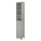 Armoire de salle de bain haute avec placard de rangement, tiroir, étagères