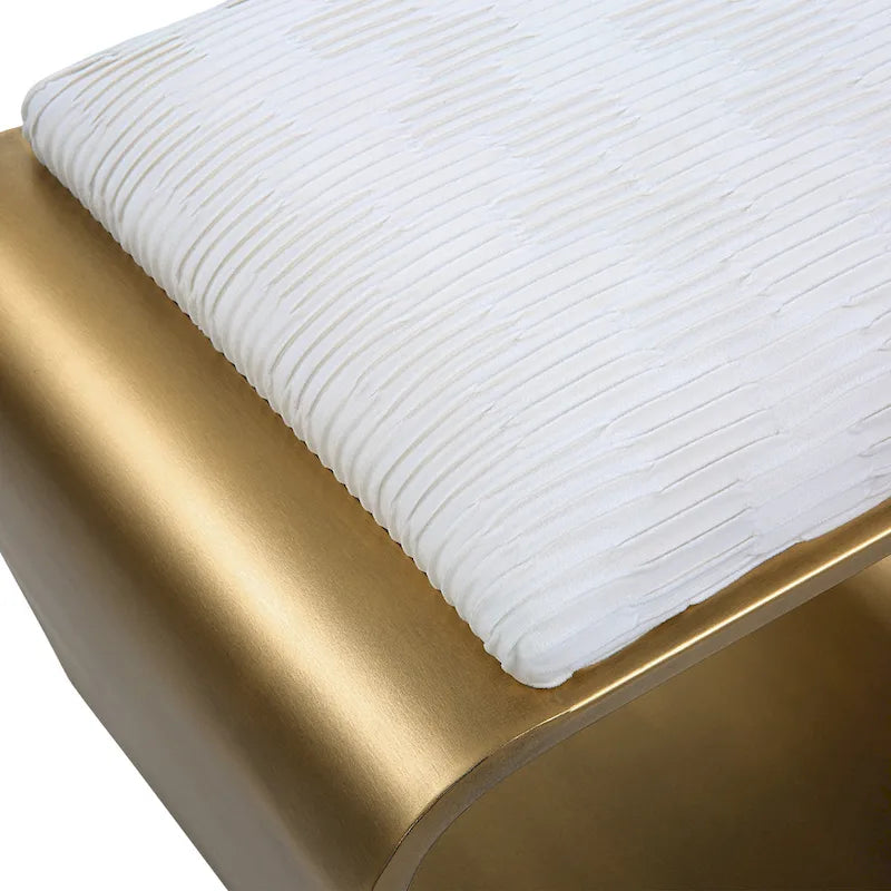 Banc rétro doré