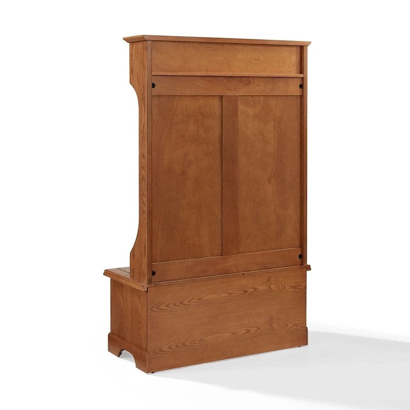 Porte-manteau d'entrée couleur chêne - 40 pouces de large x 18,5 pouces de profondeur x 64,25 pouces de haut