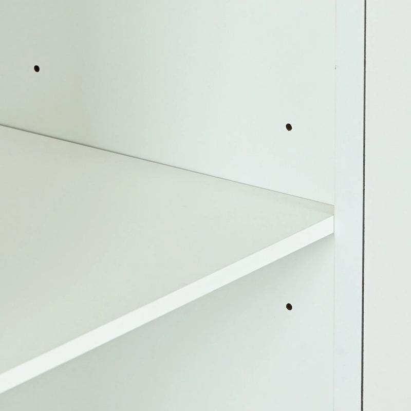 Meuble de rangement avec portes en rotin et étagères réglables