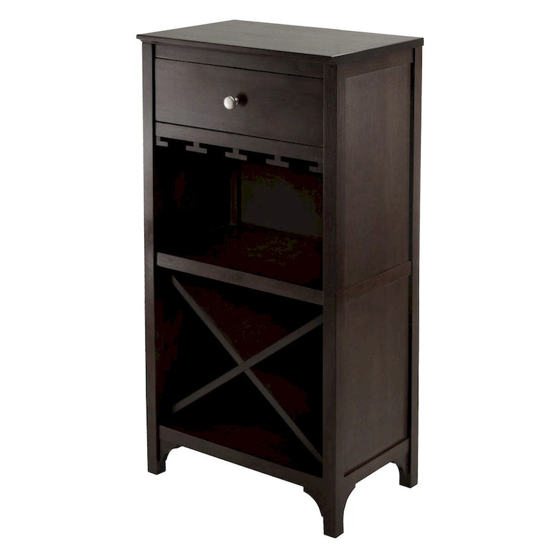 Cave à vin, brun expresso – 19,09 x 12,6 x 37,52 pouces