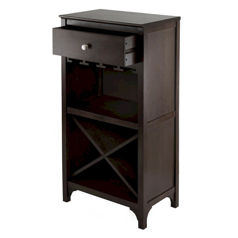 Cave à vin, brun expresso – 19,09 x 12,6 x 37,52 pouces