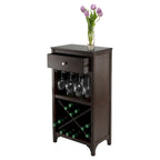 Cave à vin, brun expresso – 19,09 x 12,6 x 37,52 pouces