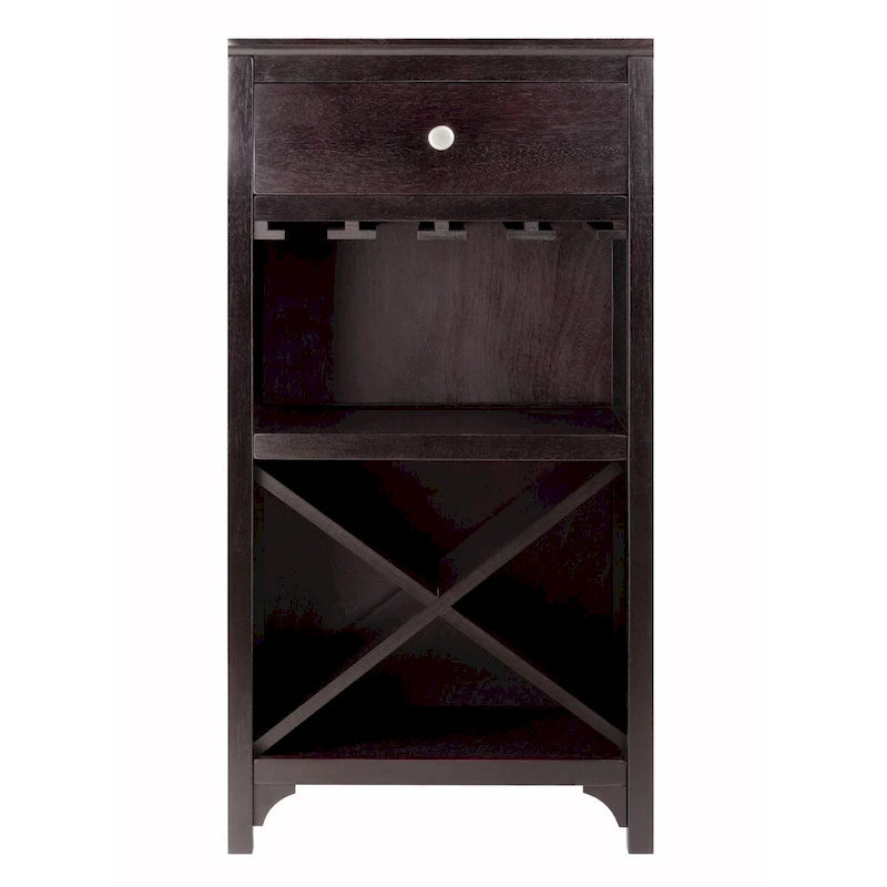 Cave à vin, brun expresso – 19,09 x 12,6 x 37,52 pouces