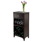 Cave à vin, brun expresso – 19,09 x 12,6 x 37,52 pouces
