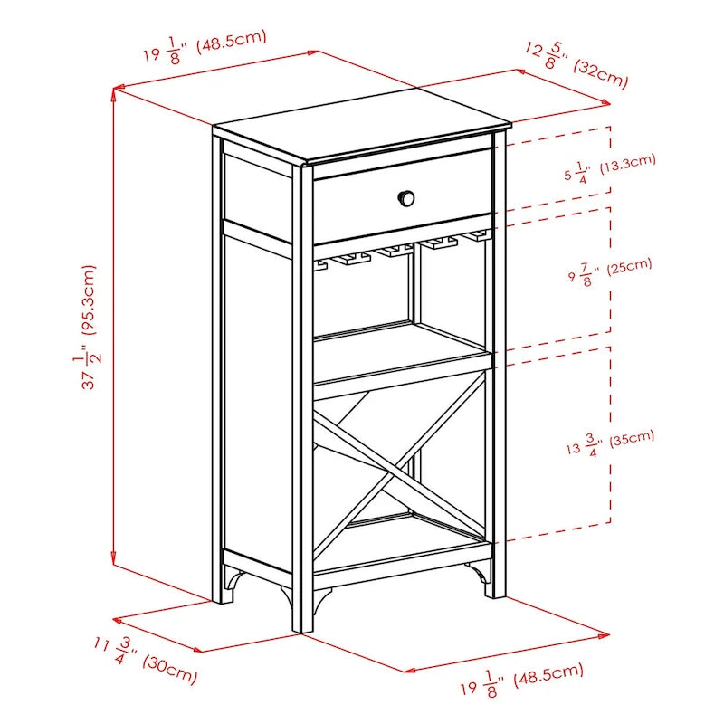 Cave à vin, brun expresso – 19,09 x 12,6 x 37,52 pouces