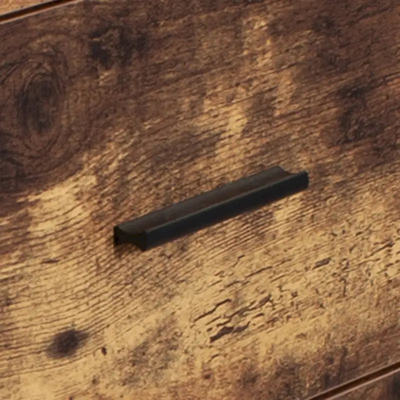 Commode à 4 tiroirs, Armoire de rangement en bois marron pour vêtements