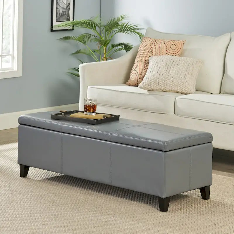 Banc de rangement capitonné pour chambre à coucher, salon, entrée