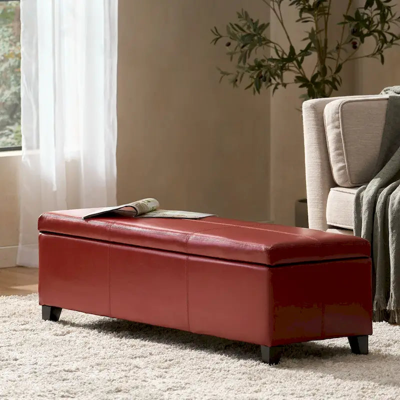 Banc de rangement capitonné pour chambre à coucher, salon, entrée