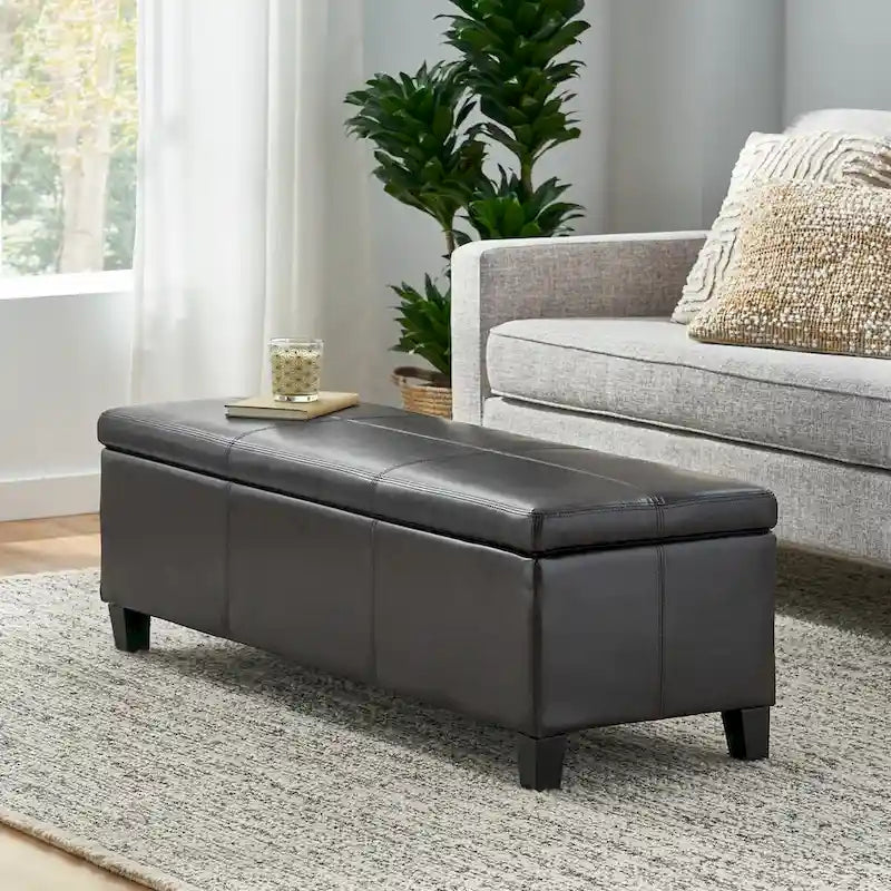 Banc de rangement capitonné pour chambre à coucher, salon, entrée