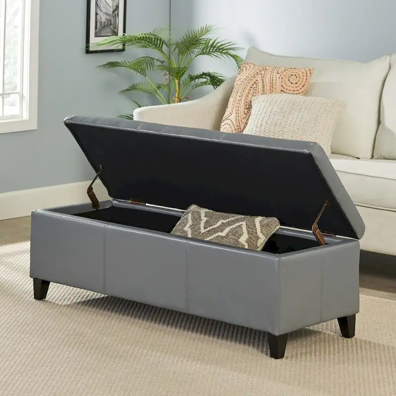 Banc de rangement capitonné pour chambre à coucher, salon, entrée