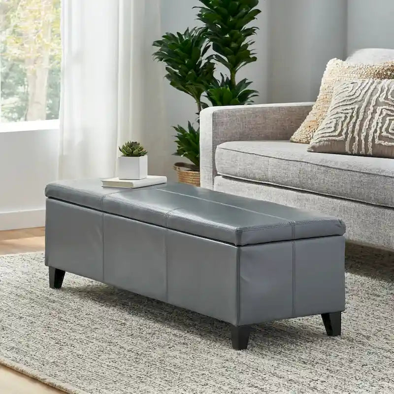 Banc de rangement capitonné pour chambre à coucher, salon, entrée
