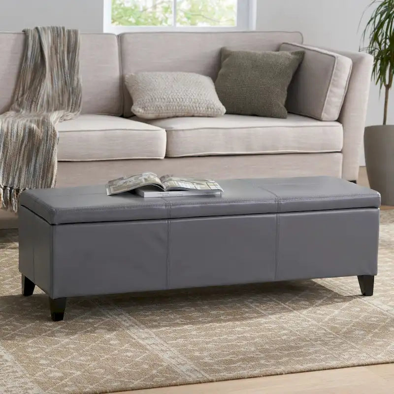 Banc de rangement capitonné pour chambre à coucher, salon, entrée