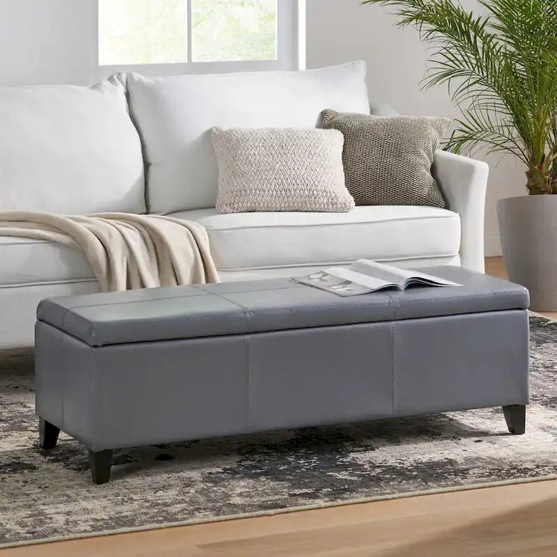 Banc de rangement capitonné pour chambre à coucher, salon, entrée