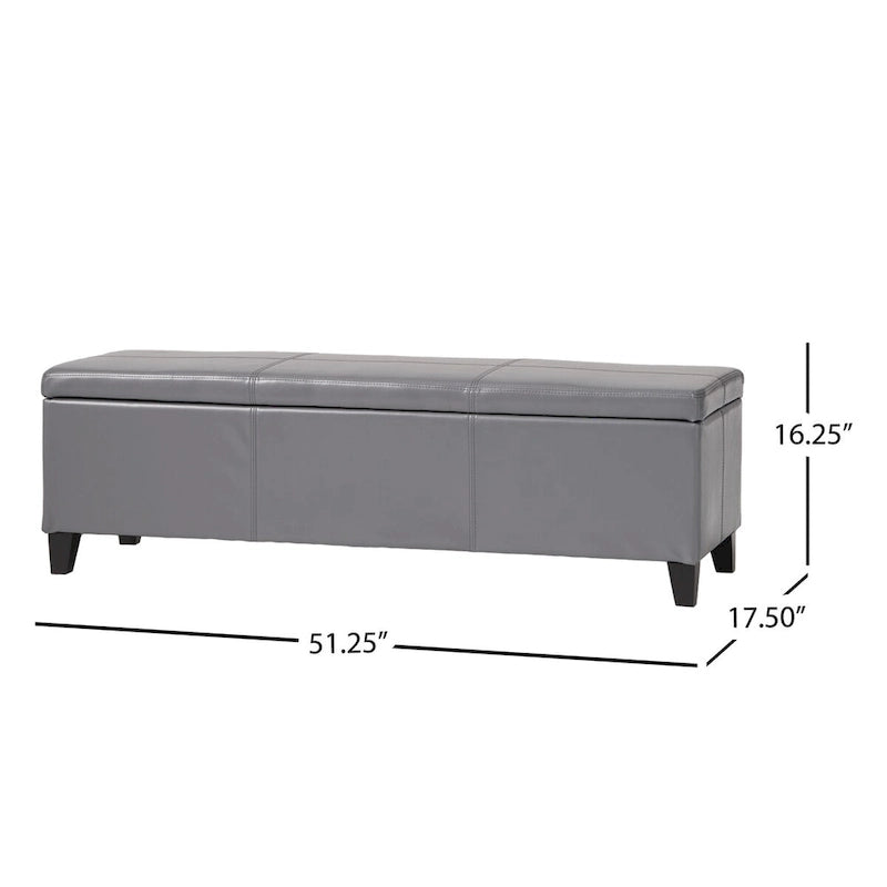 Banc de rangement capitonné pour chambre à coucher, salon, entrée