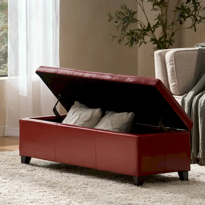 Banc de rangement capitonné pour chambre à coucher, salon, entrée