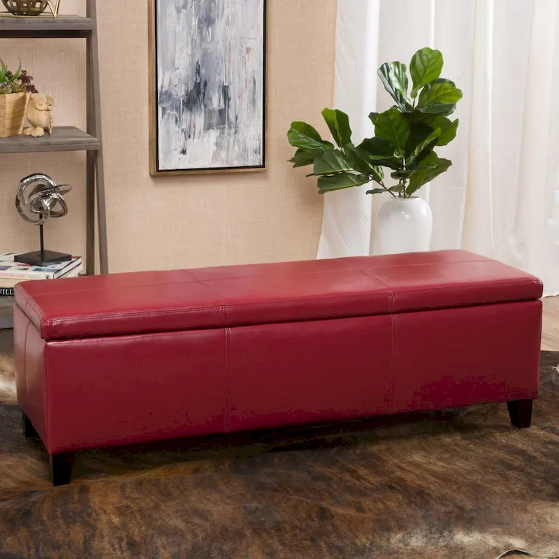 Banc de rangement capitonné pour chambre à coucher, salon, entrée
