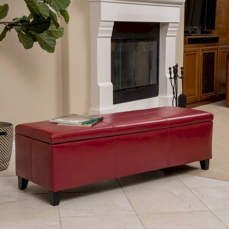Banc de rangement capitonné pour chambre à coucher, salon, entrée