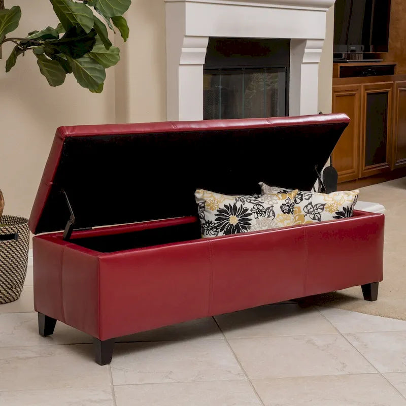 Banc de rangement capitonné pour chambre à coucher, salon, entrée