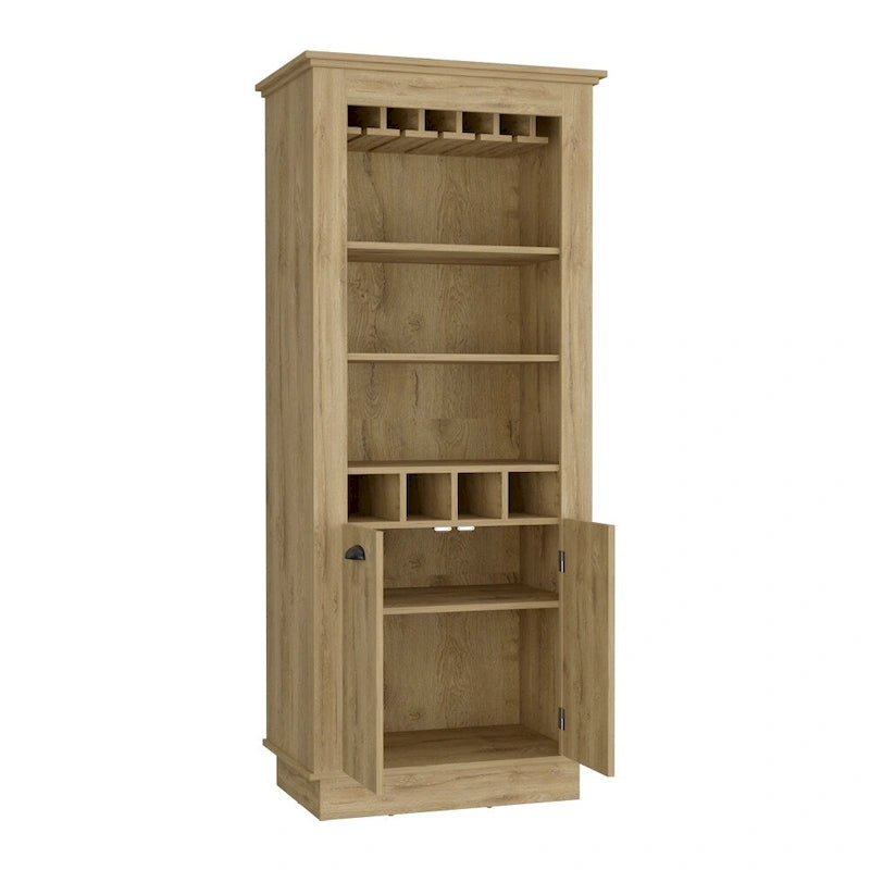 Meuble bar, quatre porte-bouteilles intégrés pour le salon