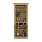 Meuble bar, quatre porte-bouteilles intégrés pour le salon