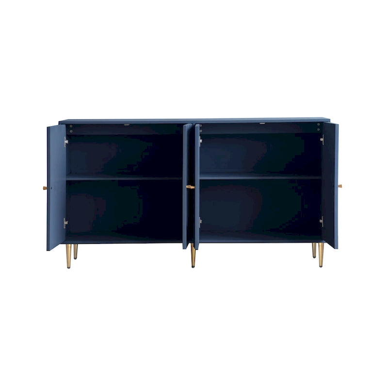 Buffet laqué en bois à 4 portes