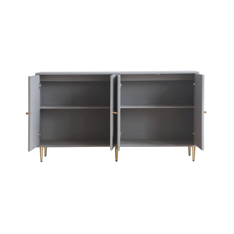 Buffet laqué en bois à 4 portes