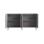 Buffet laqué en bois à 4 portes